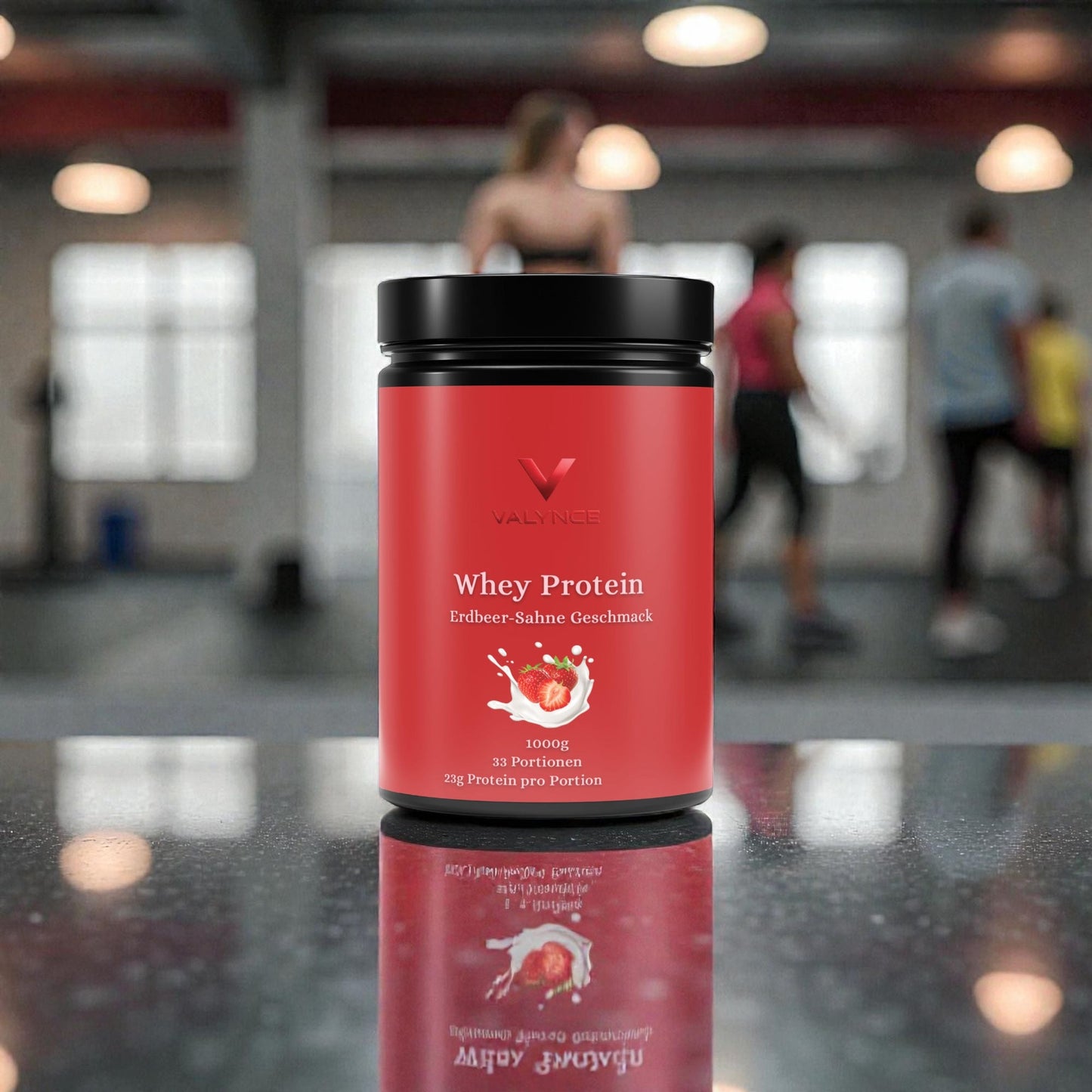 Premium Whey Protein Erdbeere - 1.000g - VALYNCE