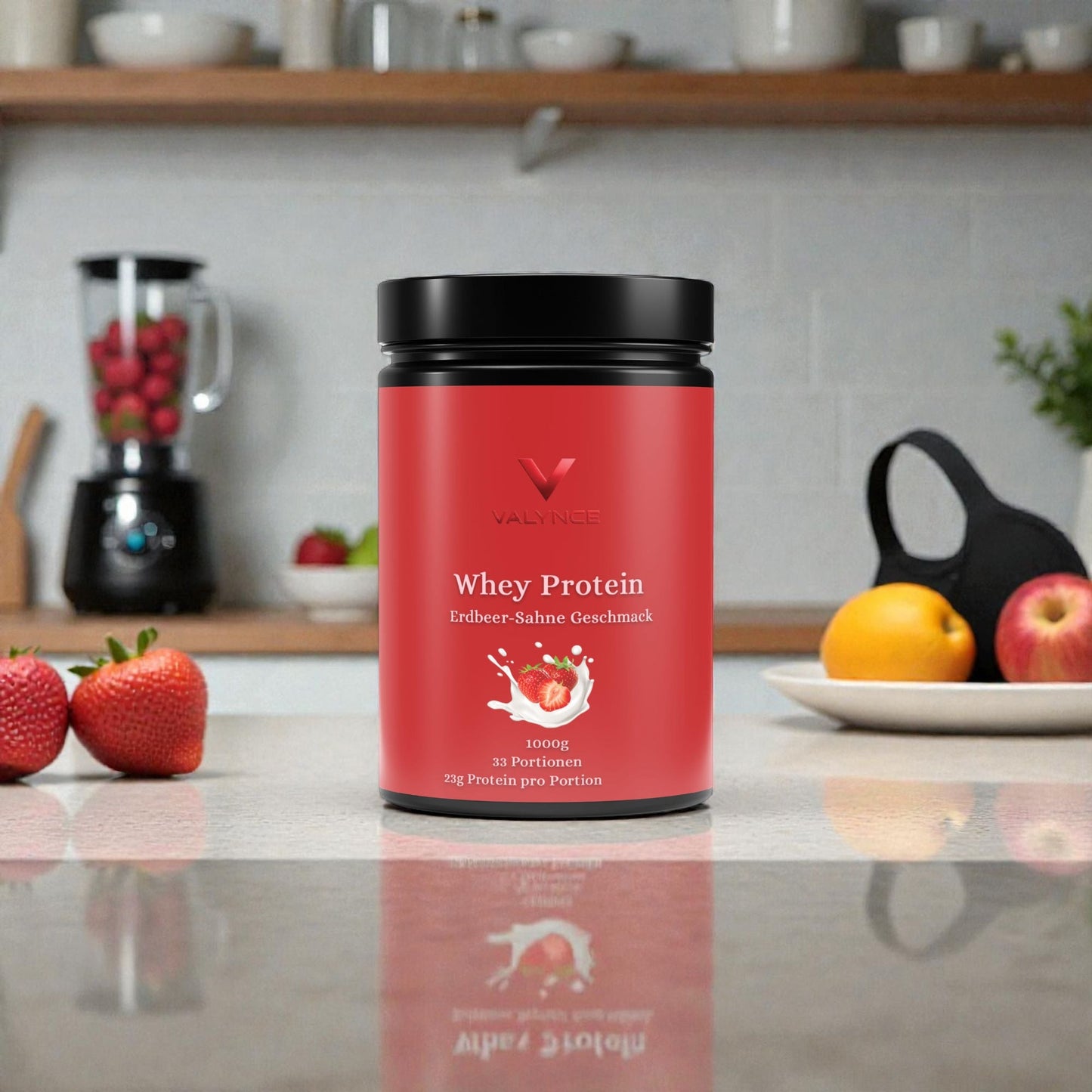 Premium Whey Protein Erdbeere - 1.000g - VALYNCE
