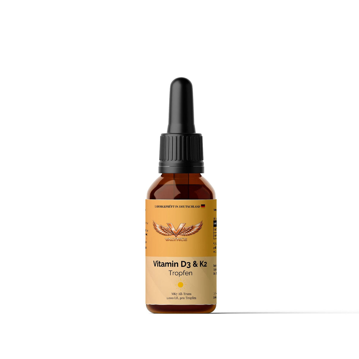 Vitamin D3 + K2 - 1.700 Tropfen (1.000 I.E.) - 50ml - VALYNCE